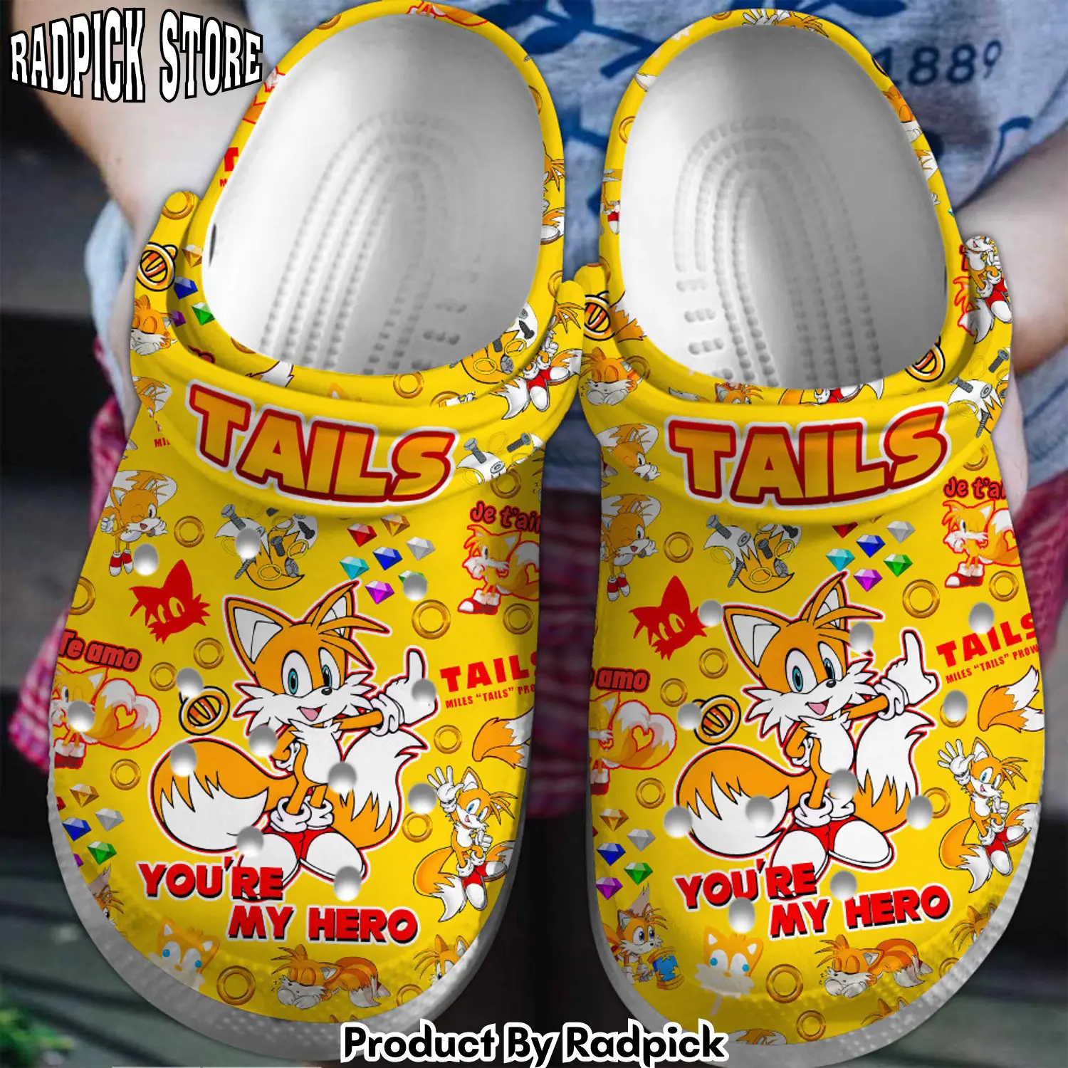 Radpick premium sonic the hedgehog game movie clogs shoes comfortable for men women rp6522108
